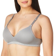 Warner's Blissful Benefits Ultrasoft Wirefree Bra, Graphite Gray, 38C