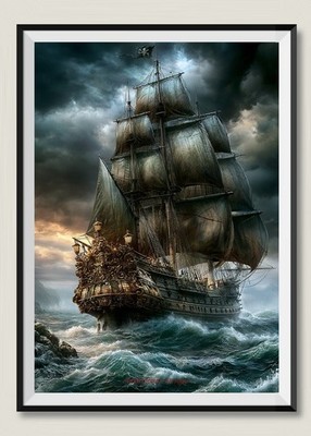 The Pirates Ship 2 - Chart Counted Cross Stitch Patterns Needlework DMC Color