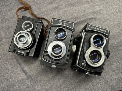 Vintage TLR Camera Set | Start TLR, Olbia, Eastar | Twin Lens Reflex Bundle