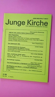 164041 JUNGE KIRCHE 3/86 eine Zeitschrift europäischer Christen