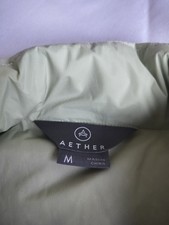Medium Aether Puffer Jacket Pullover Mint Green Grey Ribbed Hem Pre-Owned...