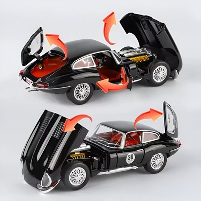 1:24 Jaguar E-Type Vintage Alloy Diecast Car - 1961 Classic Model