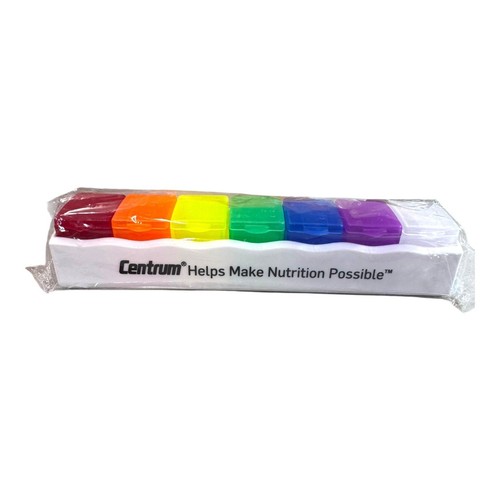 Centrum 7 Tage Regenbogen Pille Organizer Promo Reise & täglicher Gebrauch Medizin Vitamine