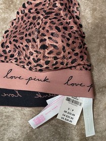 Victoria's Secret PINK Leopard Print Lace Bralette Size Small NWT