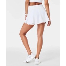 SPANX- Get Moving 14" Skort White Athletic Golf Pickleball Tennis Outdoors M