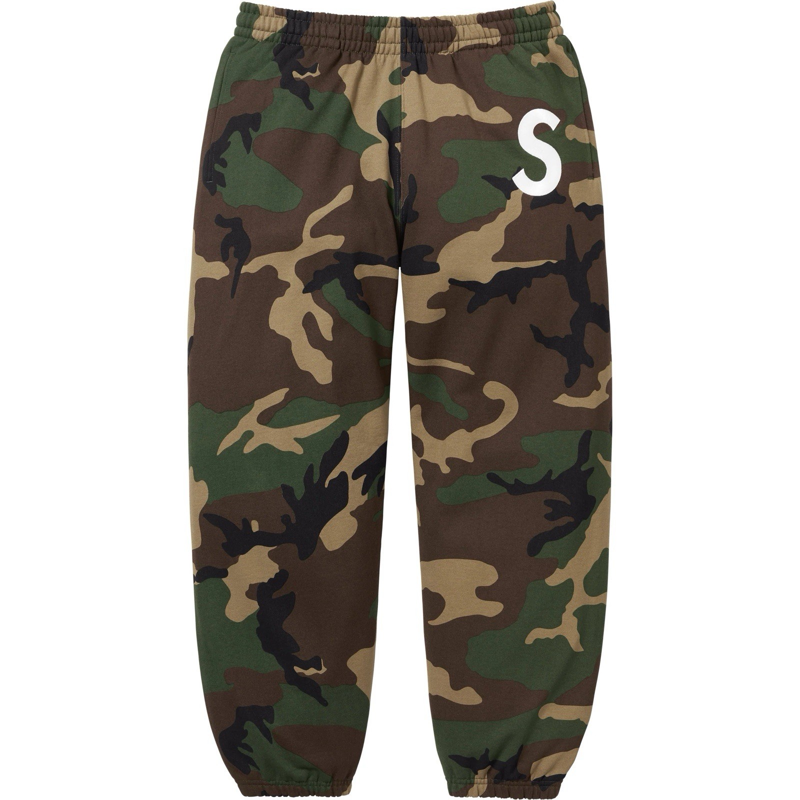 Supreme S Logo Sweatpant SweatPants Joggers Woodland Camo Size Large FW25