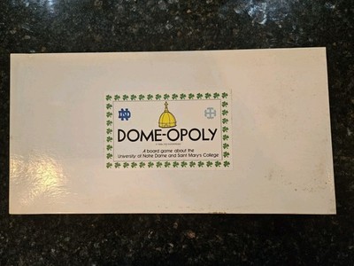 DOME-OPOLY NOTRE DAME & SAINT MARY BOARD GAME 1986 JTO ENTERPRISES Rare Monopoly