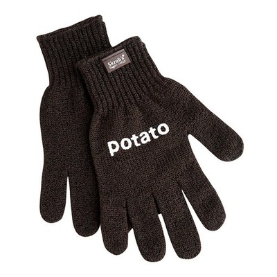 Kartoffelhandschuhe Rubbel potato 100% Nylon dunkelbraun 1 Paar Original Skrub'a