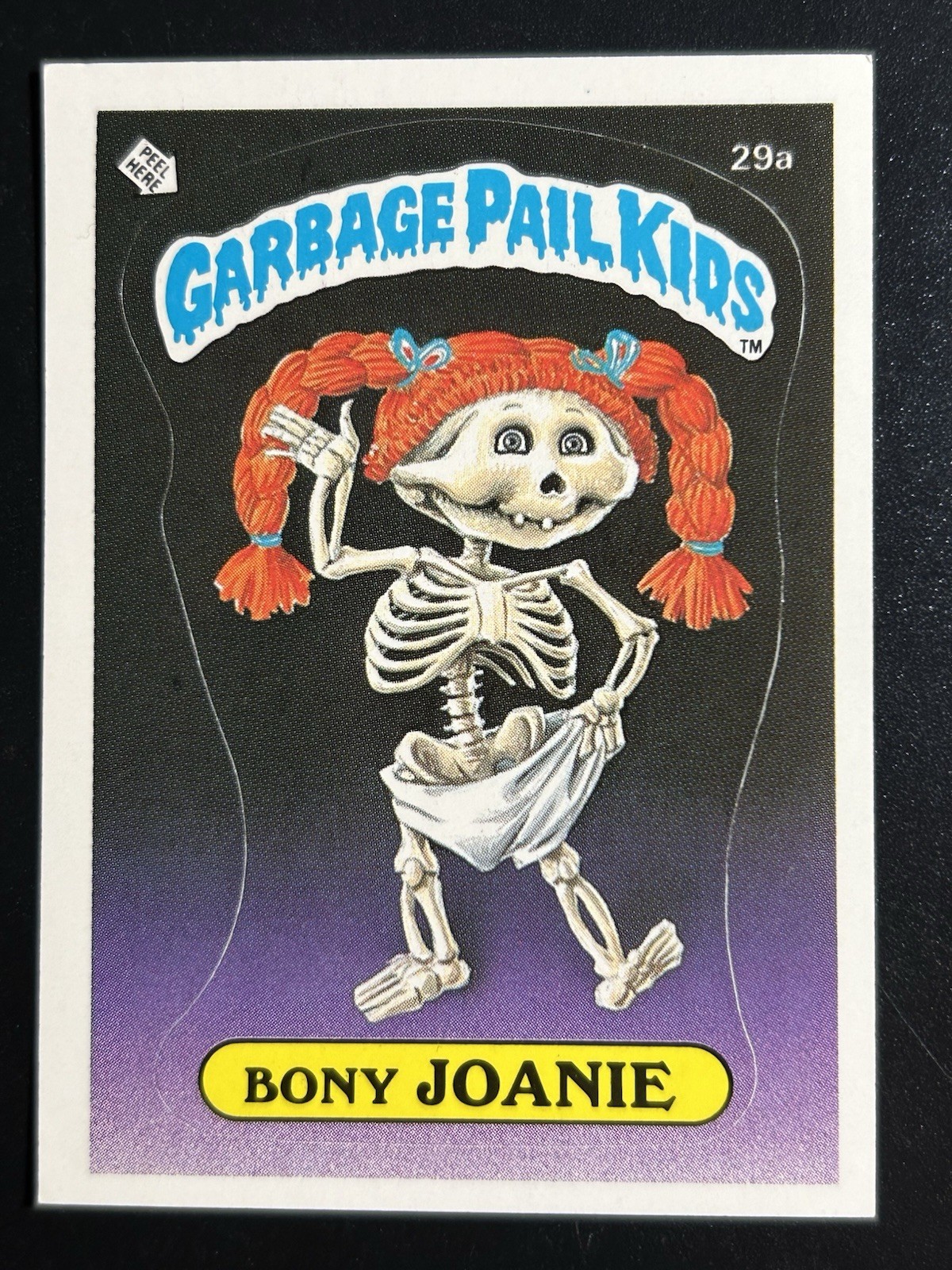 1985 Topps Garbage Pail Kids GPK First Series 1 OS1 29a Bony Joanie Pack Fresh
