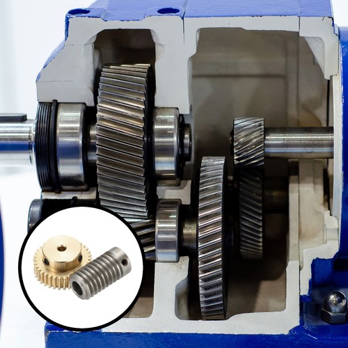 Worm Gear Set 0.8 Module 1:35 Reduction Rate(Gear-4mm Bore, Rod 8mm Bore) - Foto 6 di 6