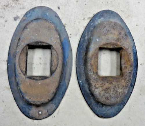 1936 Ford car HEADLIGHT STANDS / MOUNTS / PLATES Original pair