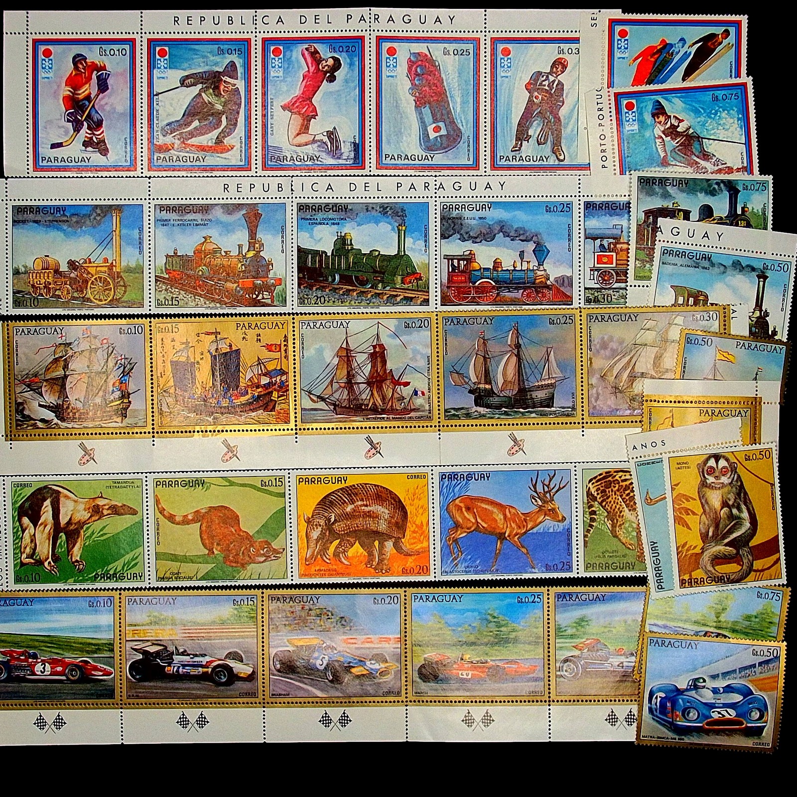 LSS Paraguay SC 1481a–e, 1482–3 1972 South American Wildlife Mint NH