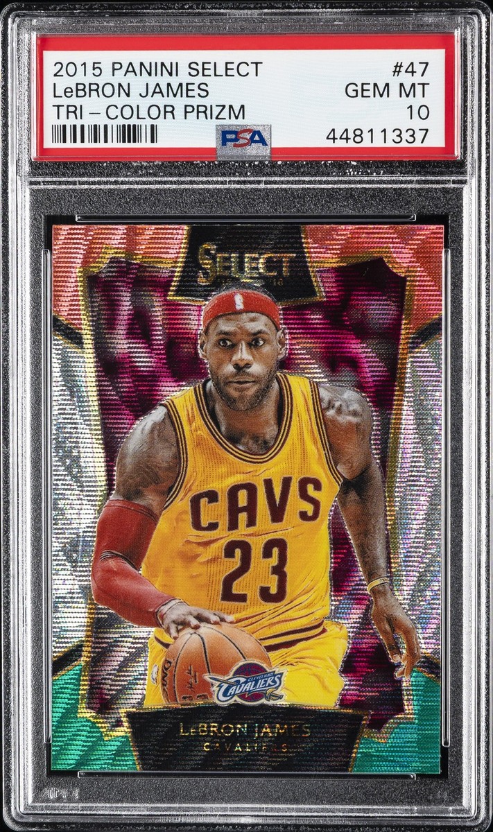 2015 PANINI SELECT TRI-COLOR PRIZM #47 LEBRON JAMES PSA 10 | eBay