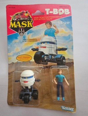 MASK 1986 T-Bob Robot Motorscooter & Scott Trakker Factory Sealed Action Figures