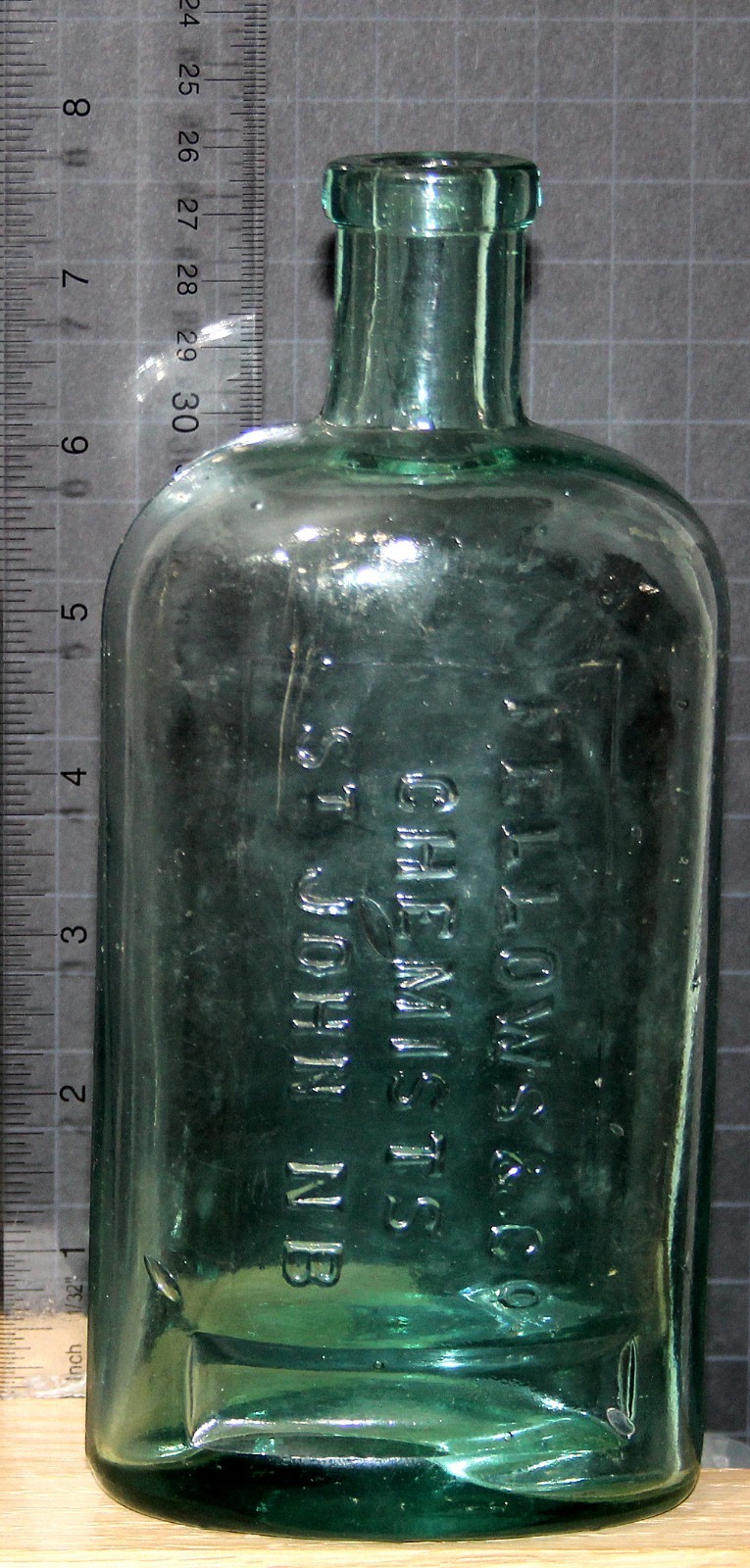 FELLOWS & CO CHEMICALS St. JOHN NB Embossed Medicine Bottle Vintage ...
