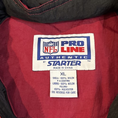 Vintage 90s Starter NFL San Francisco 49ers Pullover 1/2 Zip Youth Jacket Sz XL - Foto 4 di 24