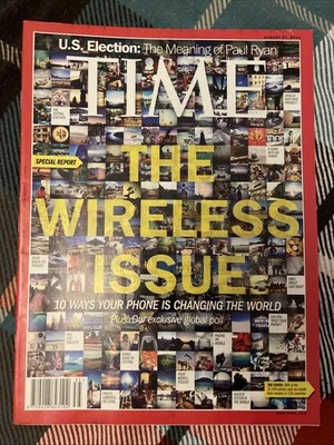 Time Magazine August 2012 The Wireless Issue Us Election Paul Ryan Mobile Phones