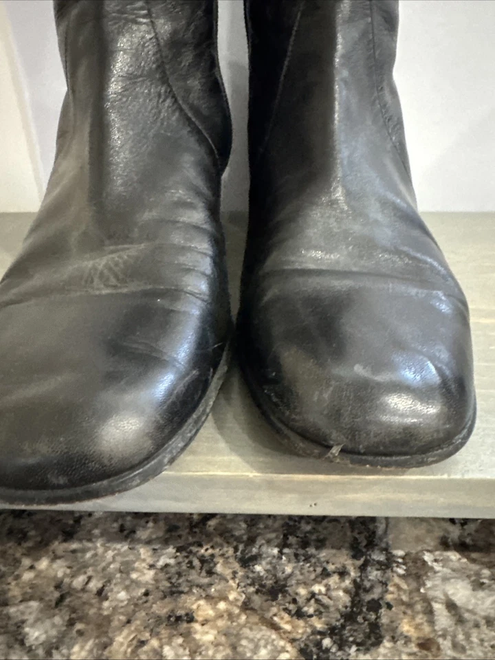 COLE HAAN черной кожи молнии середины икры Crafted в Италии ботинки женщин Sz 9 B. - Изображение 3 из 4