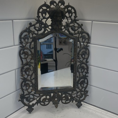 #ad #ad bradley and hubbard Bronze Bachuss Hanging Mirror 9 1 2x15 In $83.00