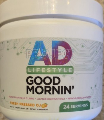 Project AD GOOD MORNIN' Digest Powder 9 oz ( 24 Serv ) Natural Fresh Pressed OJ 