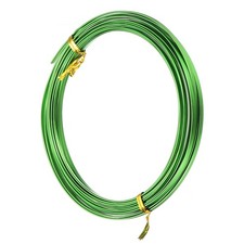 16.40 ft 3mm Wide 18 Gauge Flat Aluminum Wire, Dark Green
