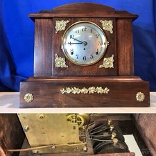 VINTAGE ANTIQUE 4 BELL,SETH THOMAS SONORA CHIME CLOCK,3 SPRING KEY WOUND