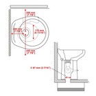 AplusChoice 20" RV Toilet Gravity Flush High Profile with Steel Step Stool — photo 8