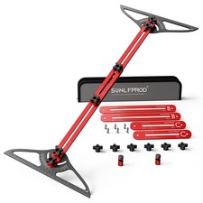 Stair Tread Template Tool - Dual Solid Nut Locking 61.1IN, Red-Gray