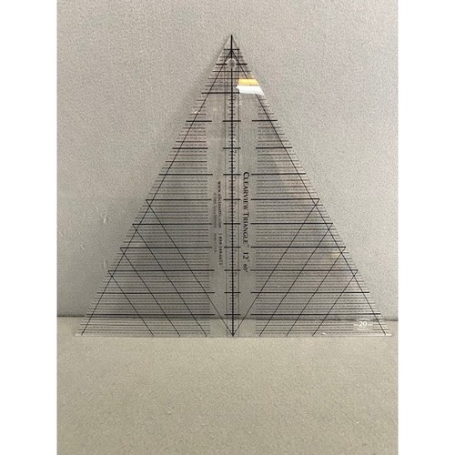 Clearview Triangle 12 Inch 60 Degree Acrylic Quilting Ruler by Sara Nephew USA