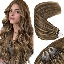 Sunny MICROLINK 18in Brown/Caramel Blonde Hair Extensions - ML_P4-27_18_50G3