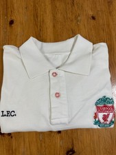 LIVERPOOL FOOTBALL CLUB WHITE POLO SHIRT COTTON XL