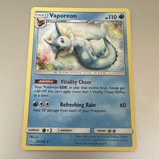 Vaporeon [Reverse Holo] #42 Prices | Pokemon Cosmic Eclipse | Pokemon Cards