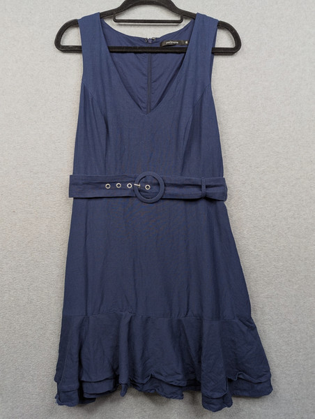 Portmans Dress Womens 8 Blue A-Line Sleeveless Lined Blend Event Career Work