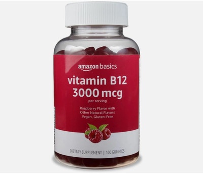 Vitamin B12 3000mcg Gummies   100 Ct Raspberry, Energy & Immune Support
