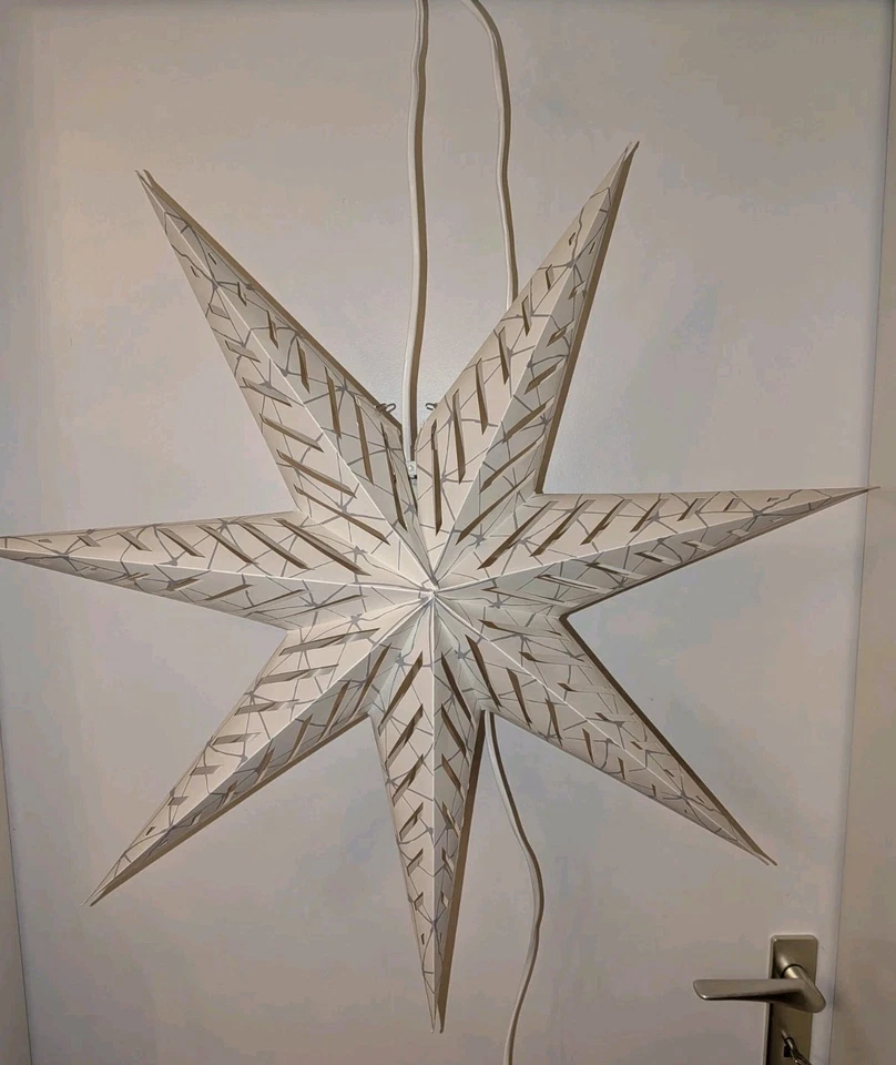 IKEA STRALA Sternleuchte Weihnachts-Papierstern hängend Ø 70 cm mit Beleuchtung - Bild 2 von 4