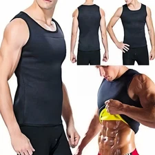 Men Gynecomastia Compression Shirt Sauna Vest Fitness Body Shaper Sweat Tank Top