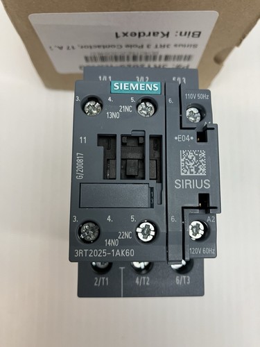 SIEMENS 3RT2025-1AK60 Schütz 120VAC Spule 17A 400VAC 7,5kW 1NO 1NC - Bild 3 von 9