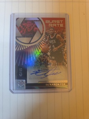 24 25 Panini Photogenic  De Aaron Fox Burst Rate Auto 49/49 Spurs
