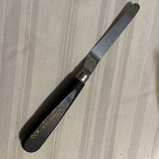 Vtg Grumbacher #870 Palette Knife 3" Offset Black Wood Handle Made in USA
