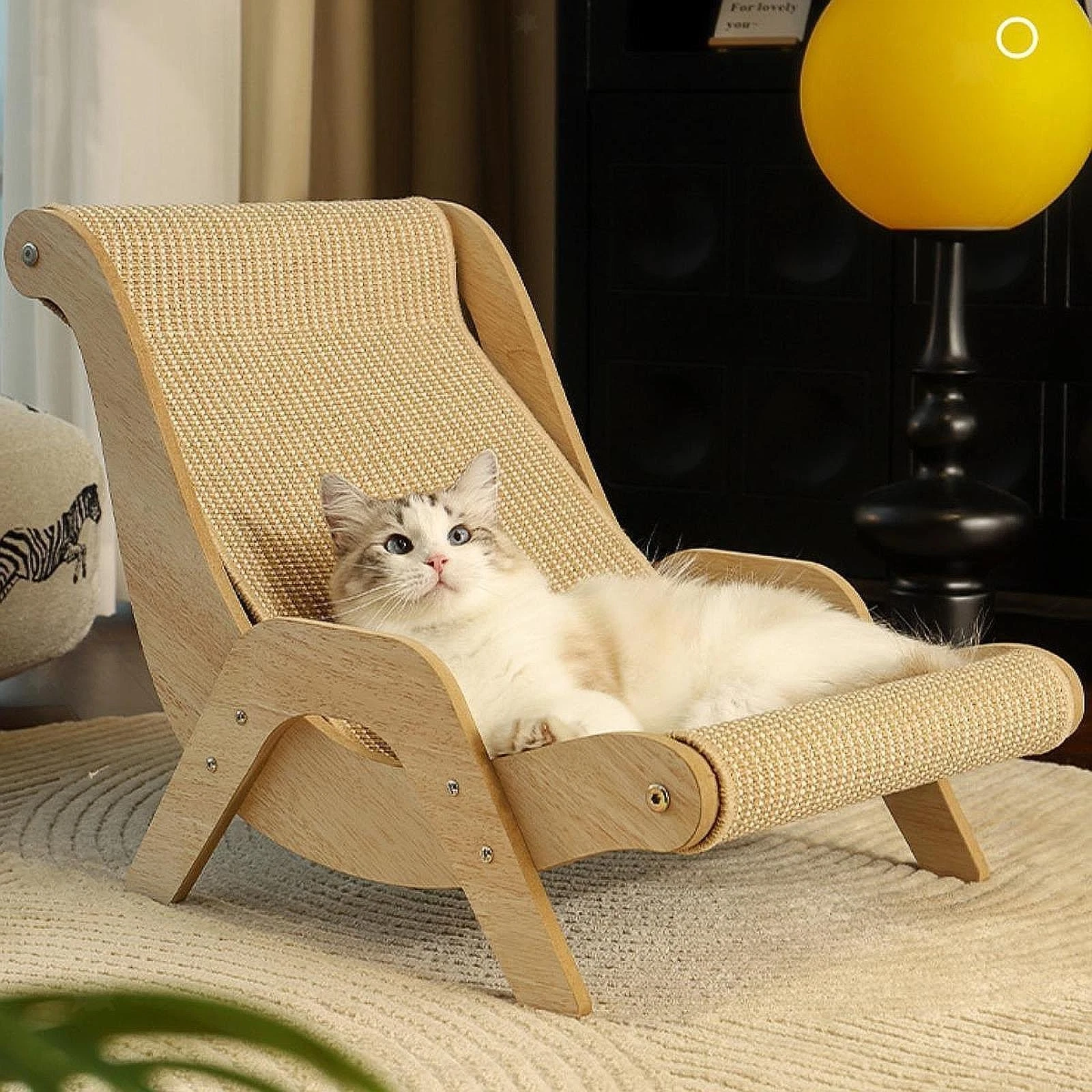 Cat Chair for Indoor Cats Sturdy Cat Lounger Elevated Cat Bed for Dog Kitten