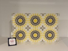 Jonathan Adler Happy Chic Acrylic Serving Tray Yellow Gray Geometric Lucite 18”