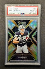 BROCK BOWERS XRC Rookie Auto 2023 Select Silver Prizm White Ink SP
