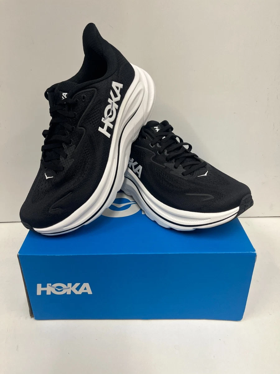 Hoka One One Clifton 9 Wide Men\'s Road Running Shoes Size 8.5EE Black And White Men main image 4
