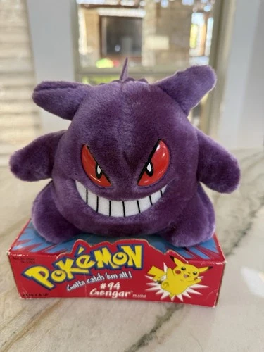 Rare Vintage Hasbro Pokemon Gengar Plush Stuffed Toy