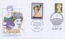 1997 Princess Diana Funeral Memorial Postmark Postal Cover
