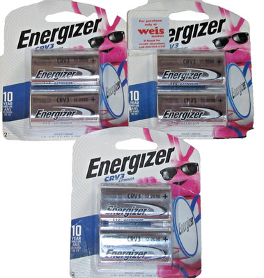 Energizer CRV3 Lithium Photo Batteries 2 Battery X 3 Packs FRESH NEW SEALED 2030