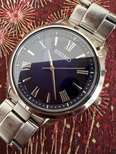 SEIKO solar watch men s working V131 0AG0 blue dial