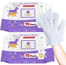 30 PCS Dog Wipes Extra Thick Pet Cleaning and Deodorizing Bath Wipes for Dogs...
