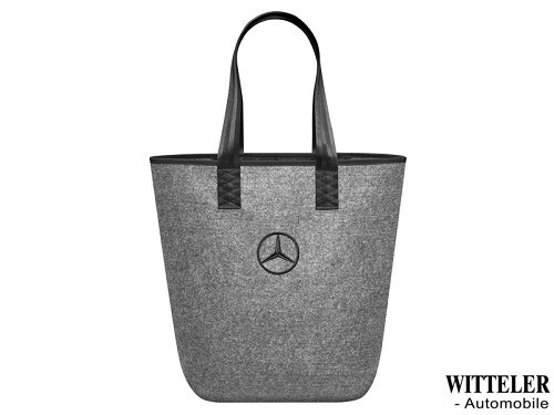 Mercedes Benz Orig. Einkaufs Tasche Grau Schwarz, 100%polyester