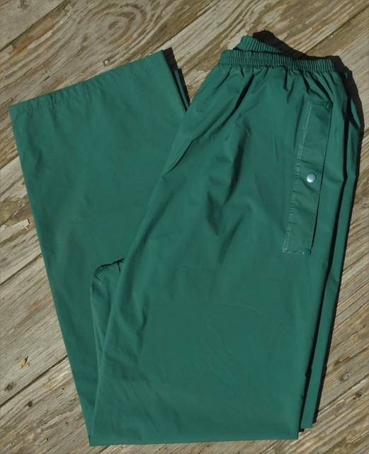Columbia Dark Green Rain Pants Size M or XL Men's Rain Pants Nylon